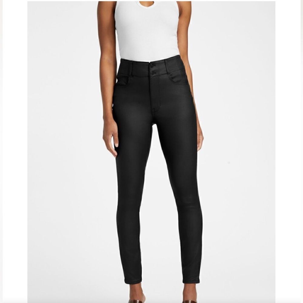 Guess Salma High Rise Corset Skinny Pant Black NEW